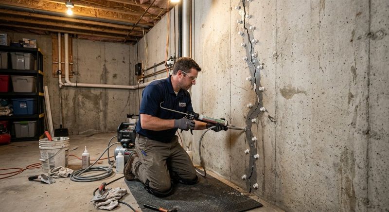 Basement Crack Repair in Ormond Beach, FL