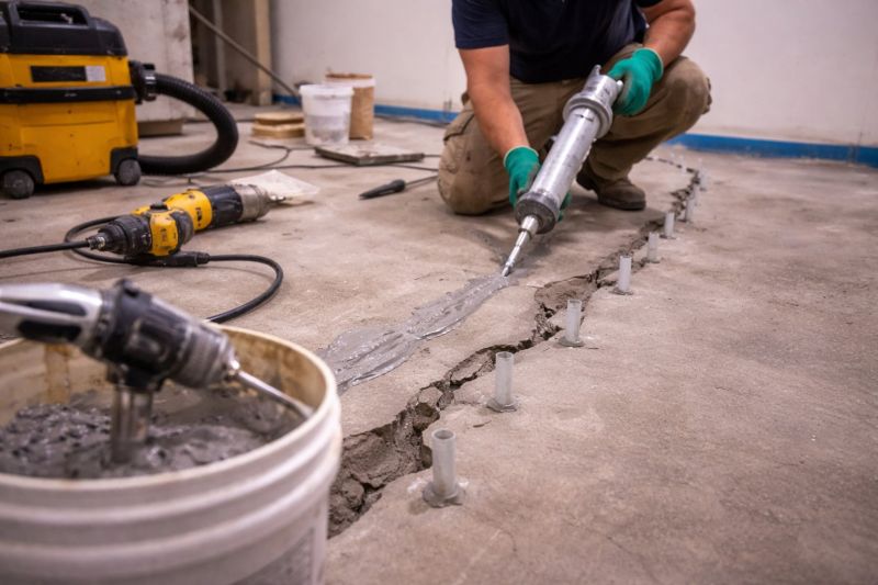 Cracked Basement Floor Repair in Ormond Beach, FL